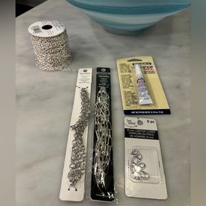 NWT Silver Jewelry Making Supplies
